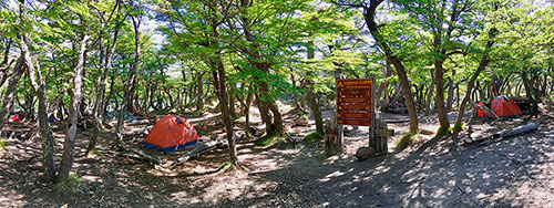 Sitios de acampe en El Chaltén